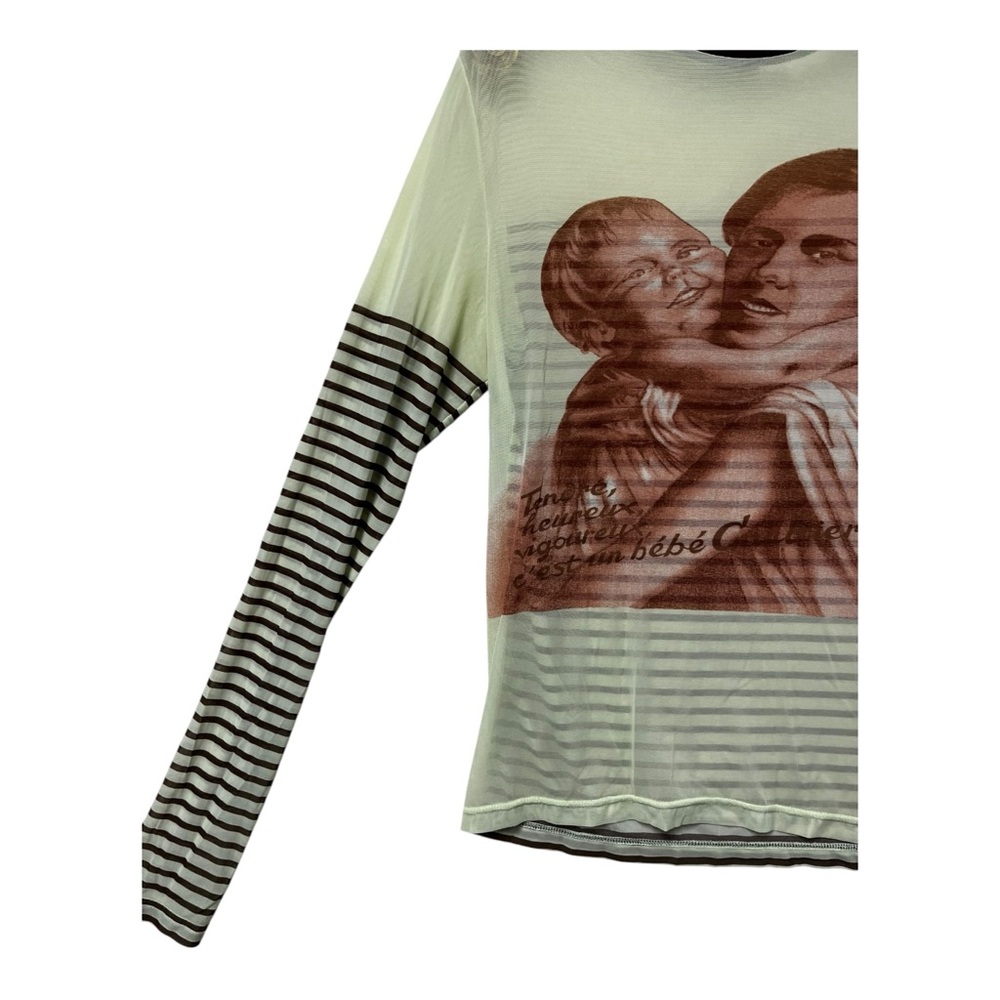 VTG Y2K JEAN PAUL GAULTIER Classique Limited Rare Sheer Long Sleeve Top Shirt L - Picture 6 of 11